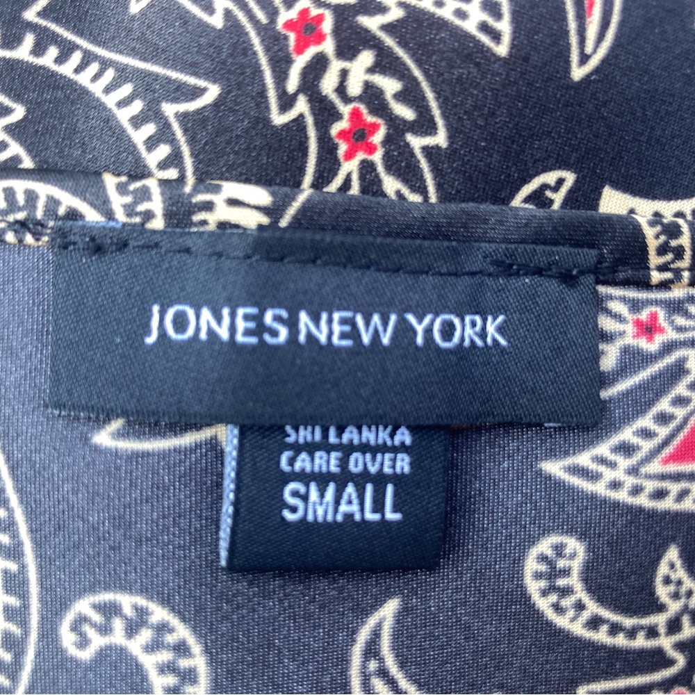 Women’s Jones New York Black & Red Floral V-Neck Sleeveless Nightgown Size Small - Picture 7 of 7